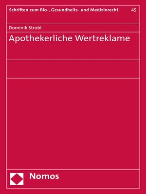 cover image of Apothekerliche Wertreklame
